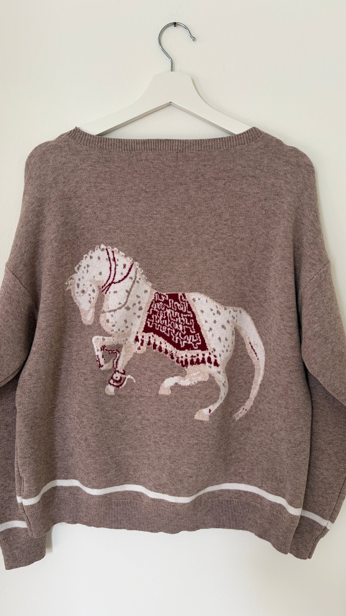 Strick Pulli mit Pferdemotiv
