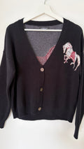 Strickjacke mit Pferdemotiv