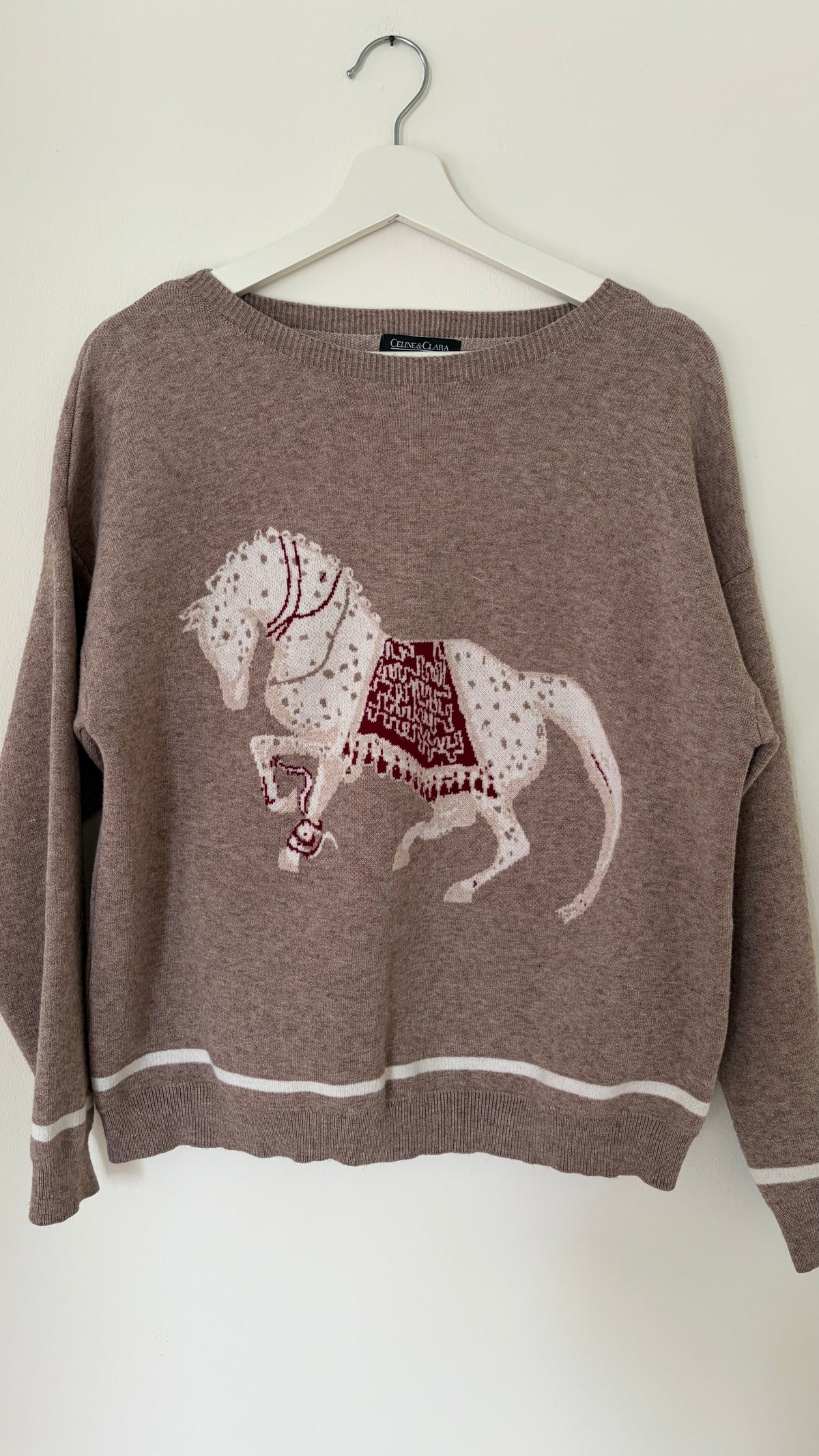 Strick Pulli mit Pferdemotiv