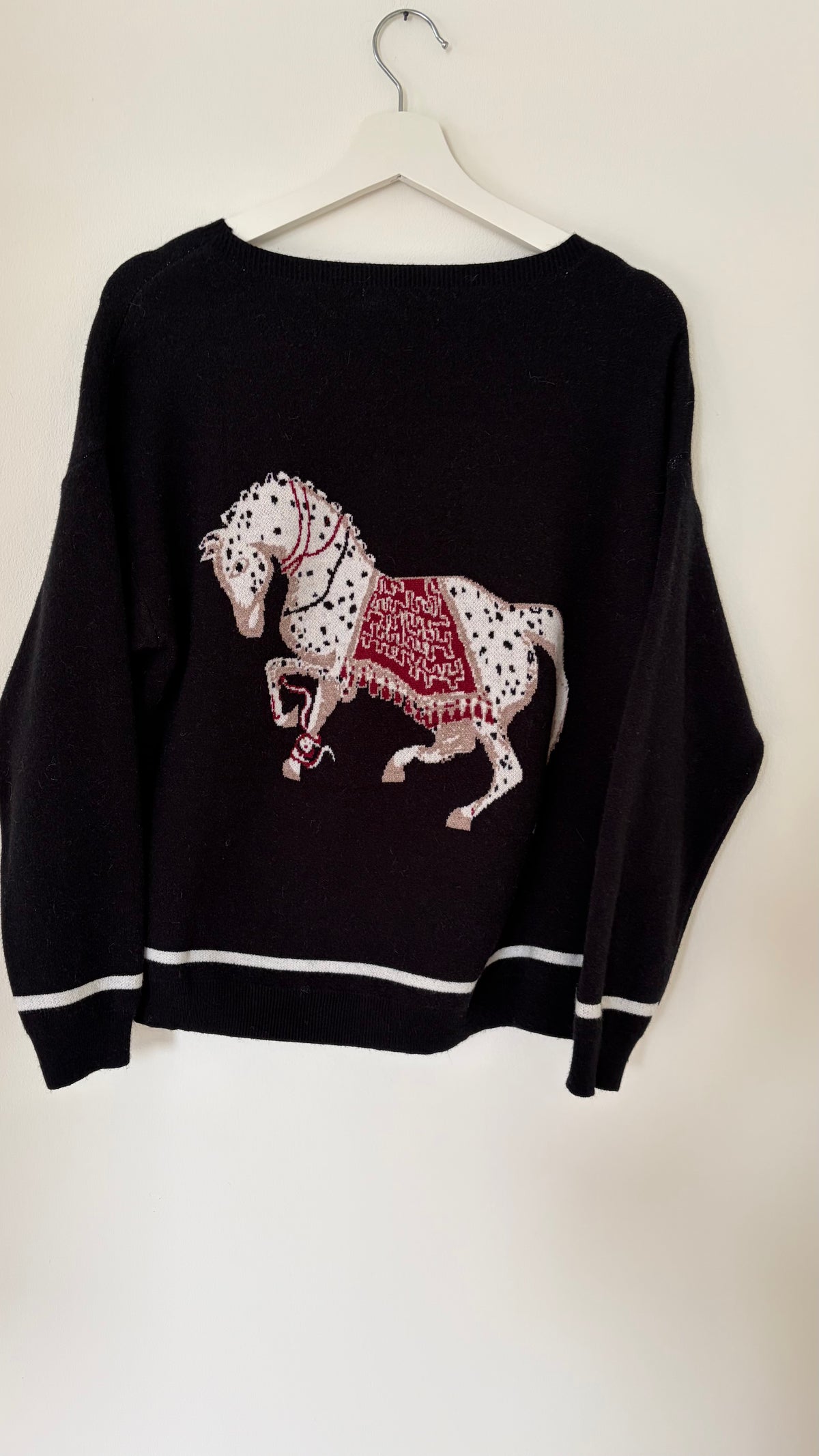 Strick Pulli mit Pferdemotiv