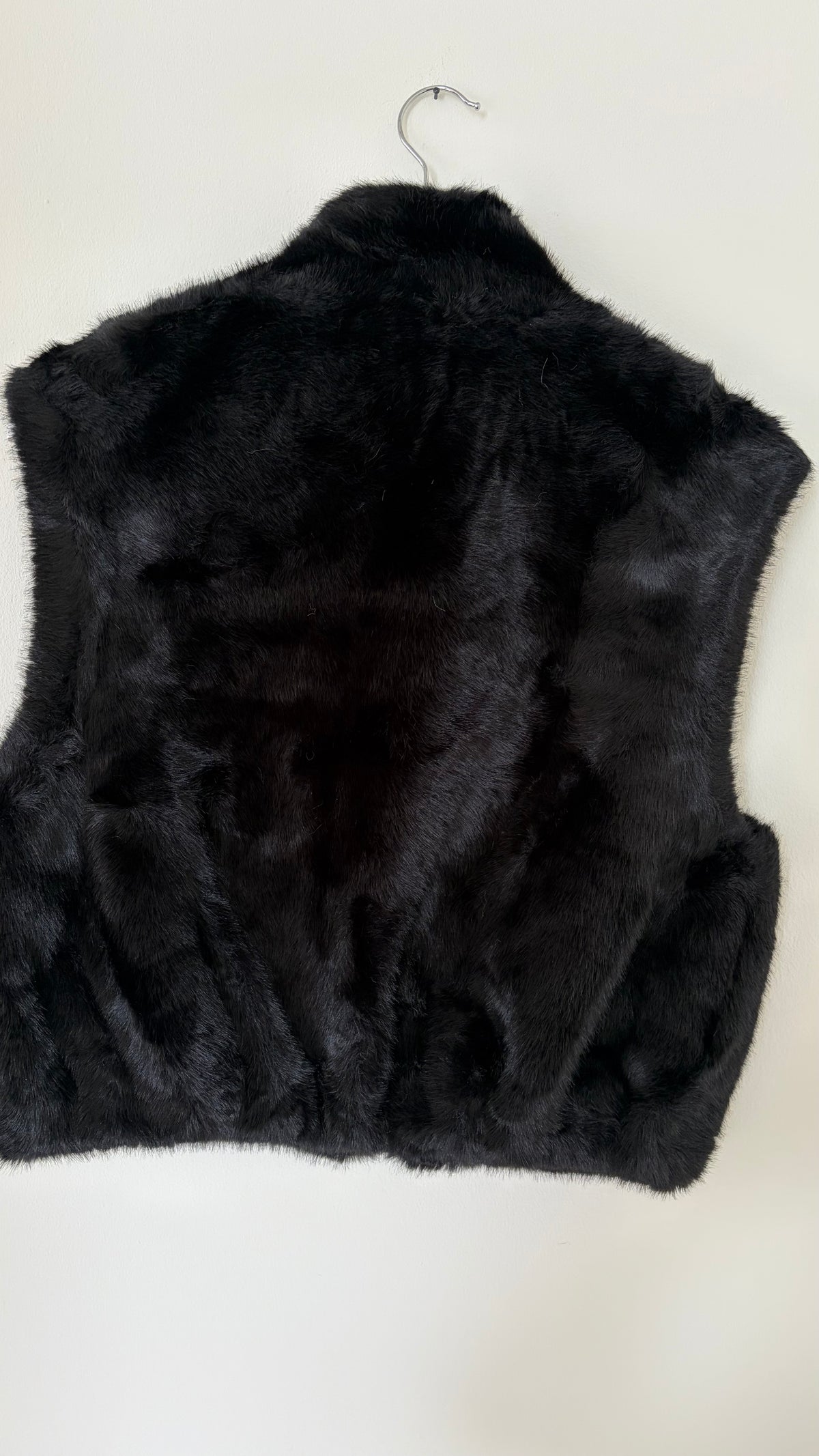 Kunstfell Gilet mit Brusttasche und Reisverschluss