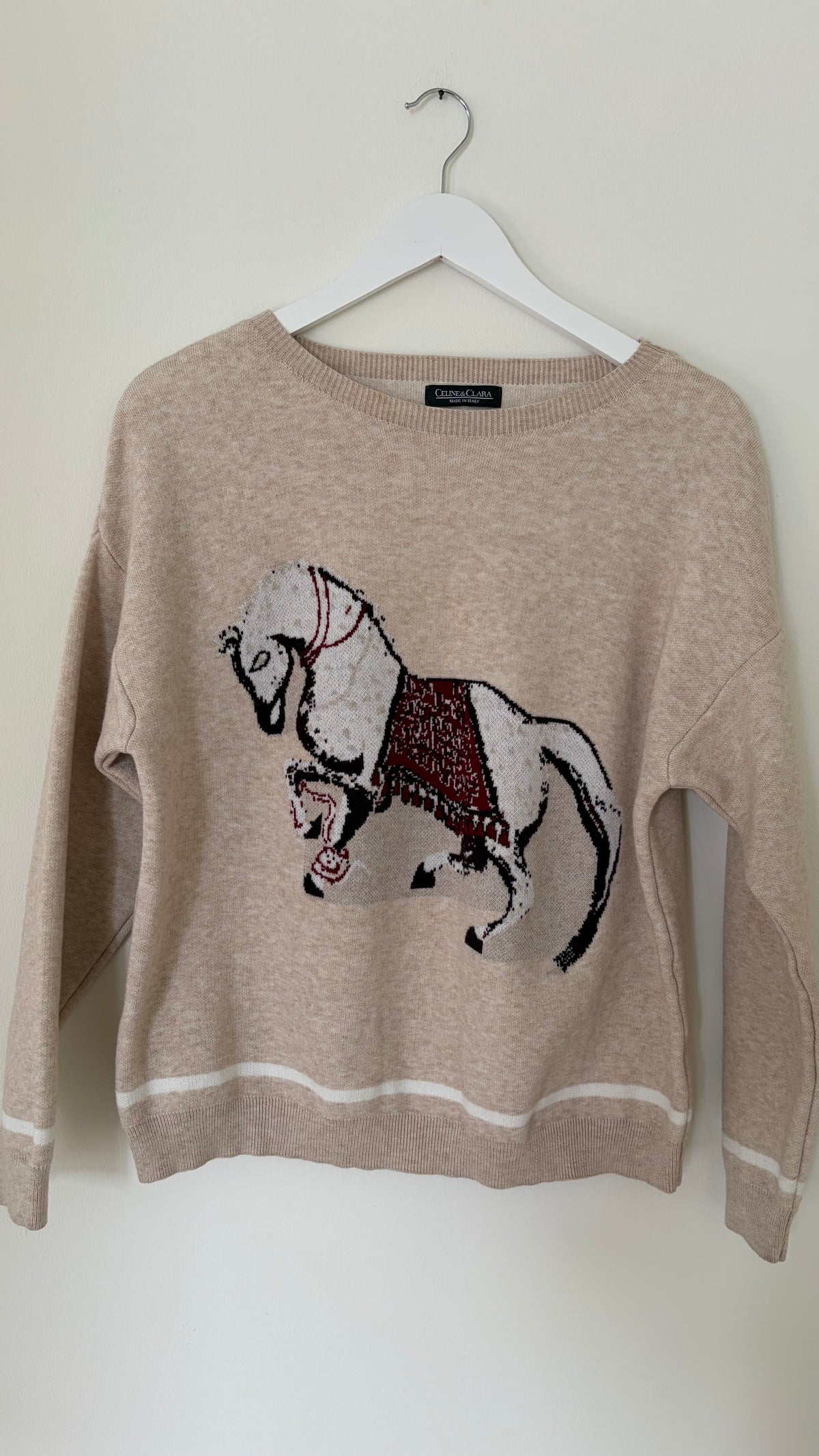 Strick Pulli mit Pferdemotiv