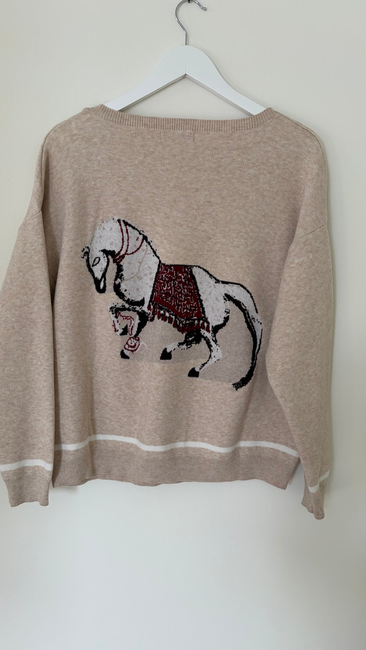 Strick Pulli mit Pferdemotiv