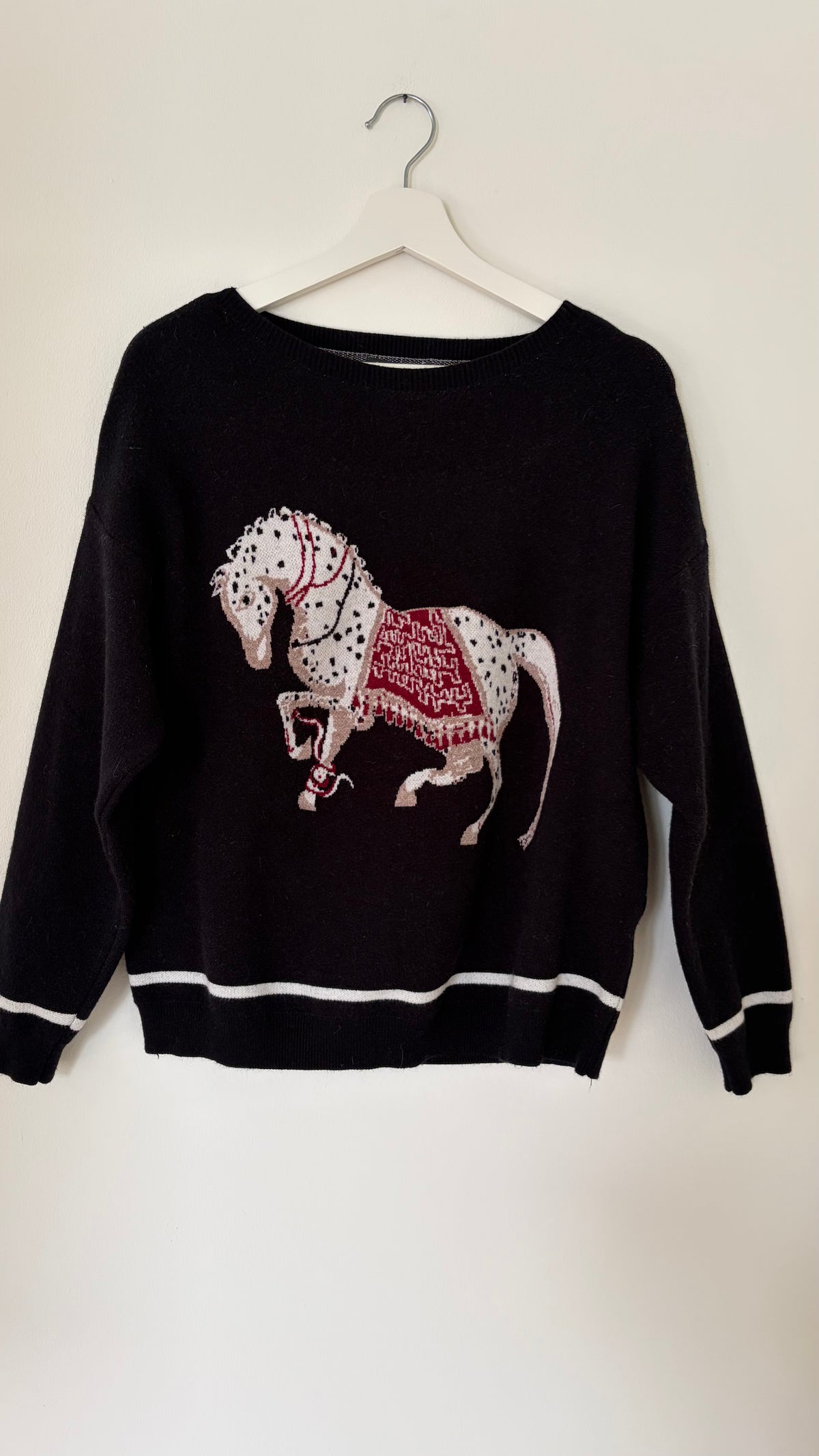 Strick Pulli mit Pferdemotiv