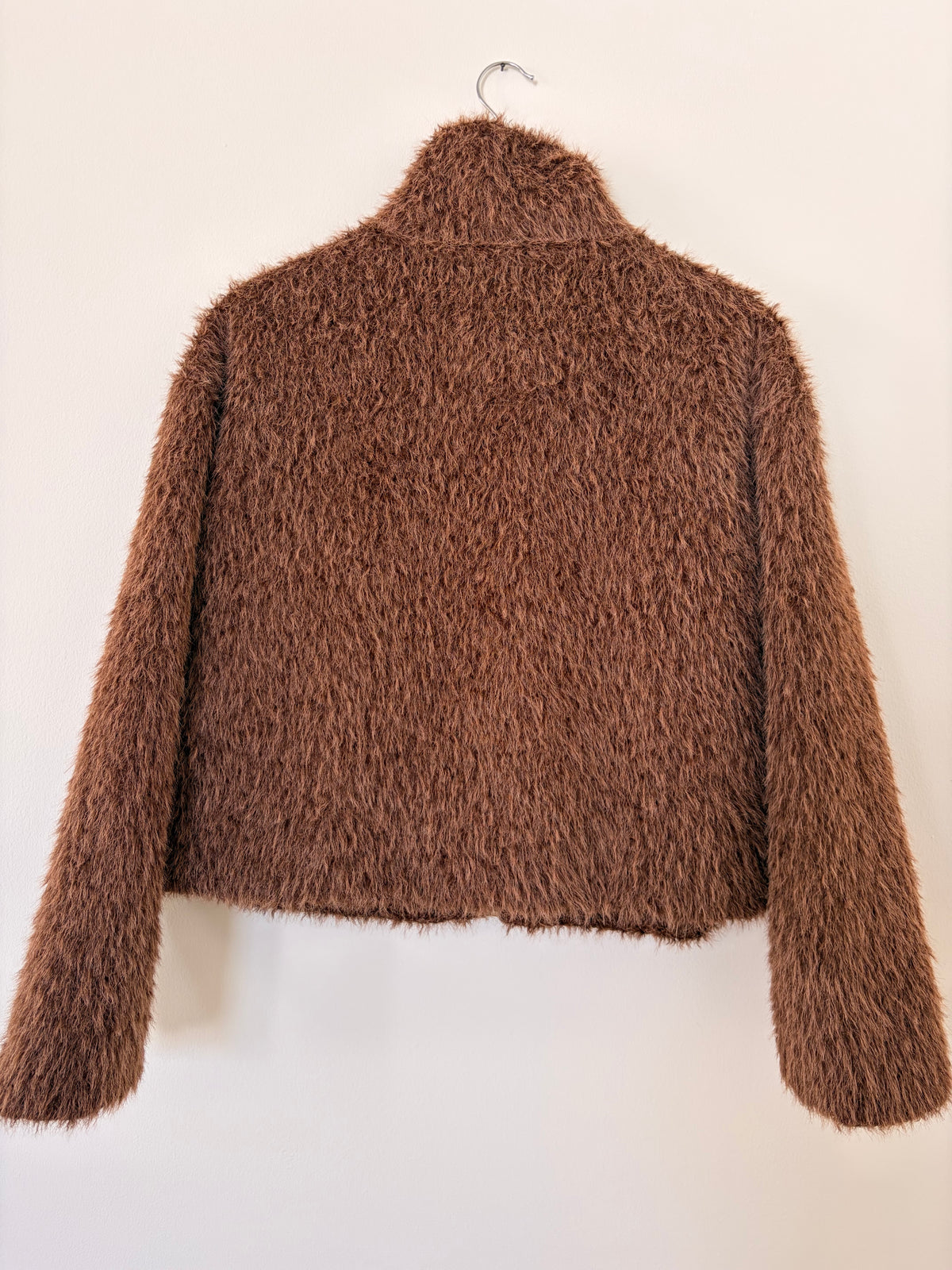 Kurze Kunstfelljacke