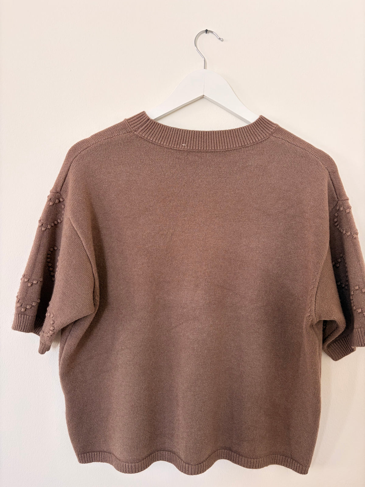 Kurzarm Strickpullover mit Herz