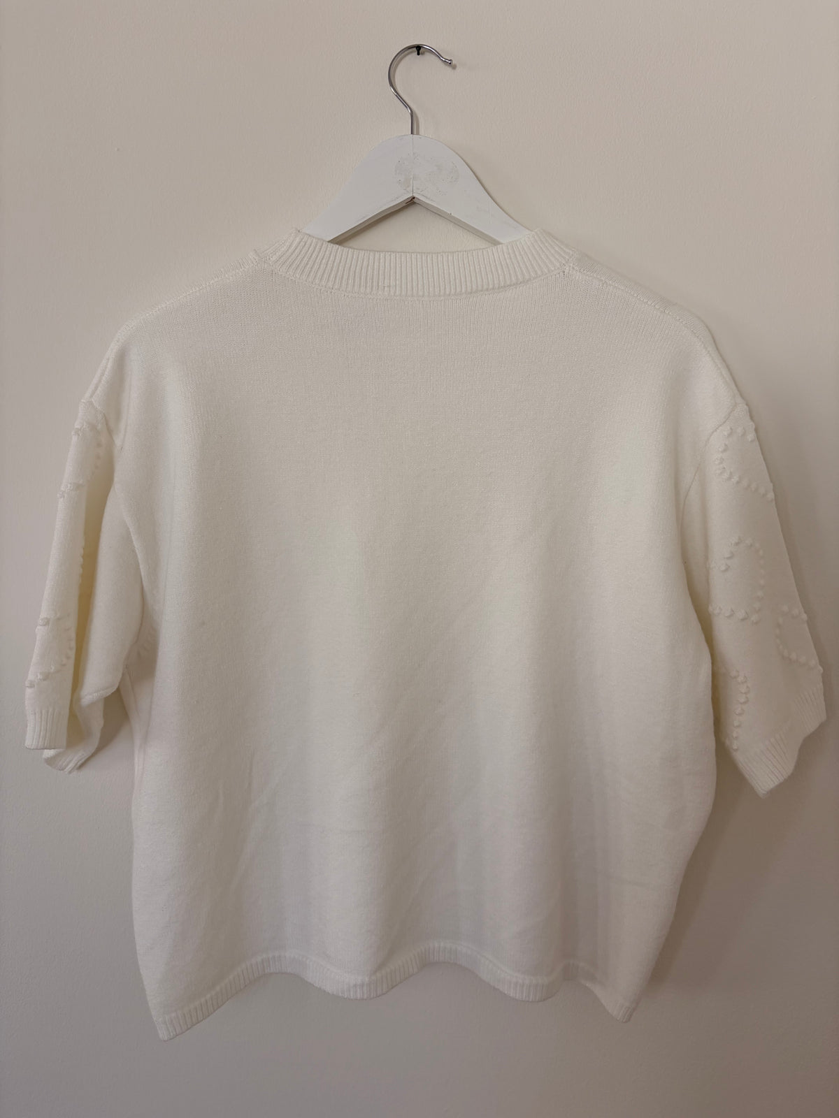 Kurzarm Strickpullover mit Herz