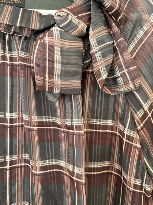 Bluse kariert mit Glitzerfäden