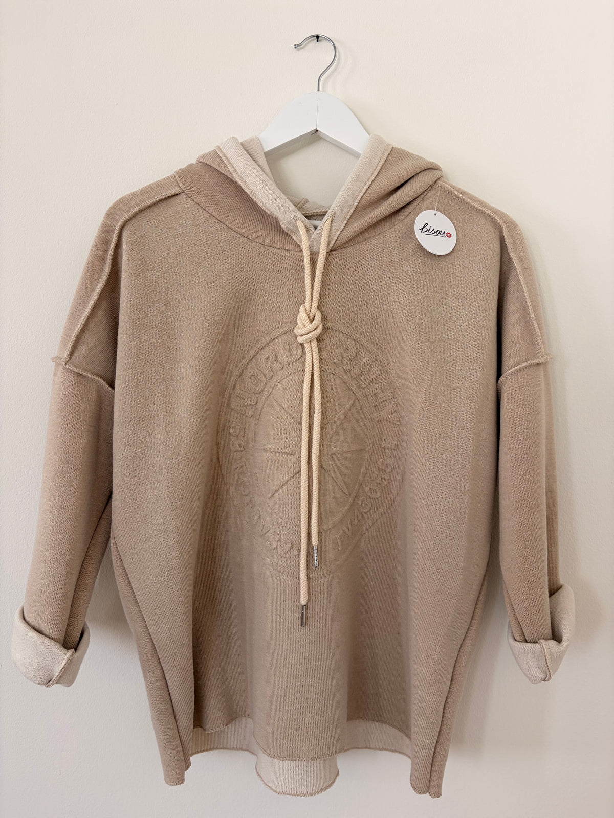 Kapuzen Pullover mit Prägung