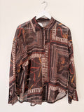 Bluse gemustert ohne Schlaufe