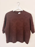 Kurzarm Strickpullover mit Herz