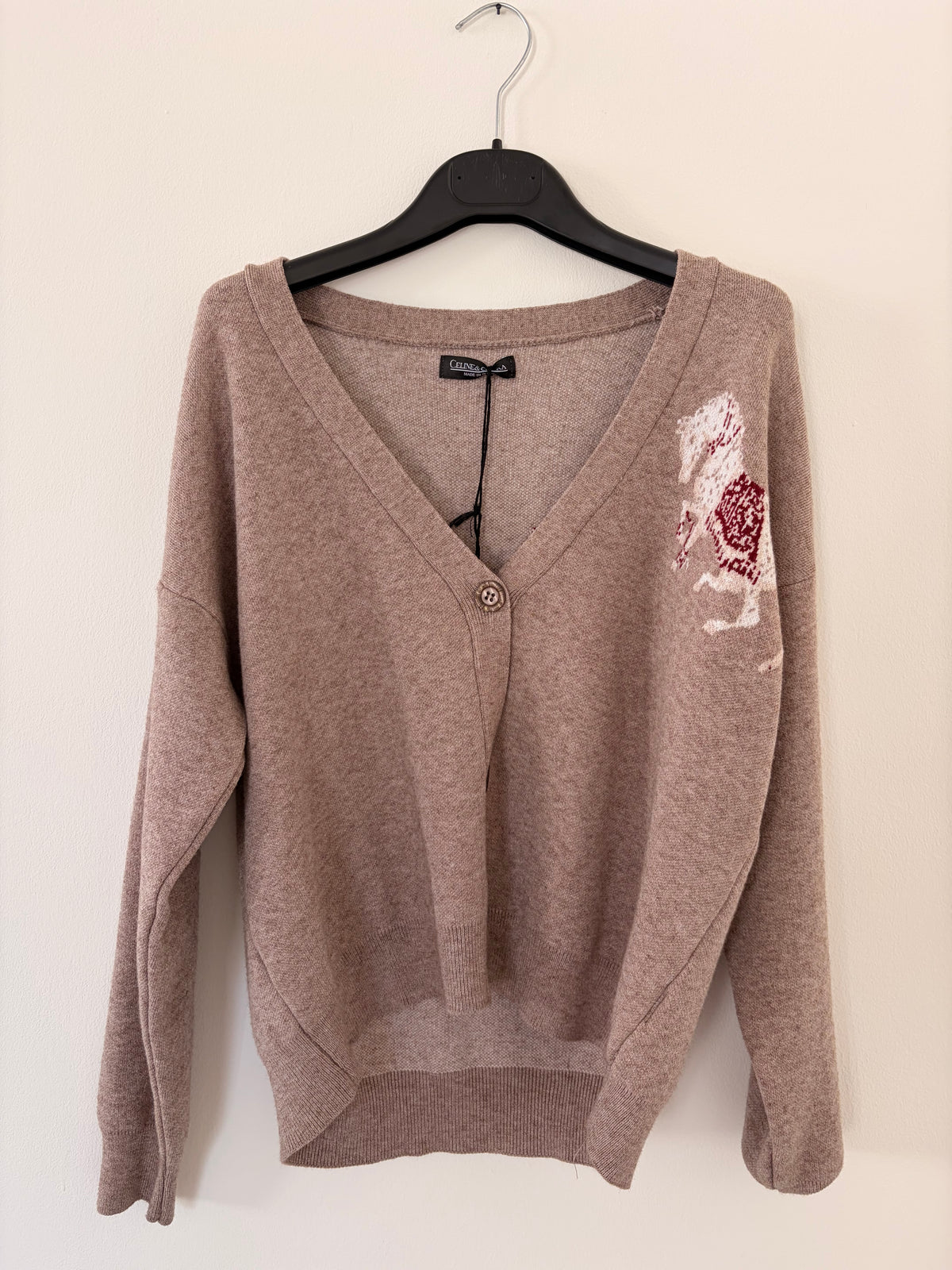 Strickjacke mit Pferdemotiv
